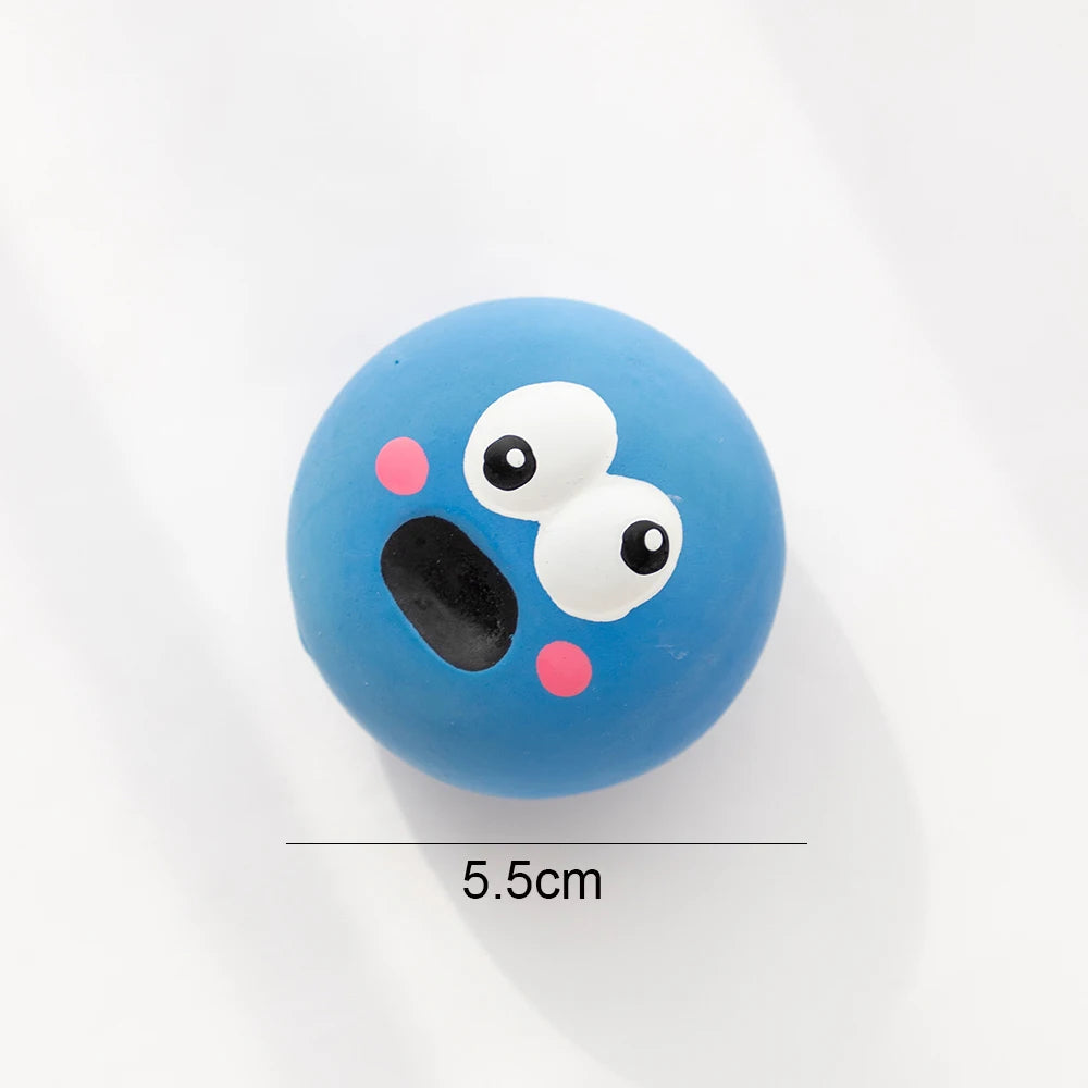 1-3PC Pet Squeaky Toys Pet Ball Toys Dog Chewing Rubber Ball Cleaning Tooth Dog Chew Toy For Dogs Bite Resistant Sounder Pet Supplies