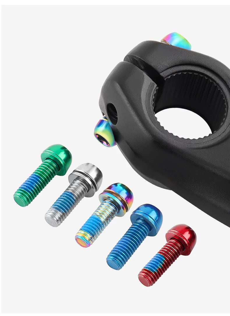 MUQZI 6pcs M6x17mm Disc Brake Caliper Bolts Bike Stem Bolt MTB Crank Arm Screw With Washer Bicycle Parts