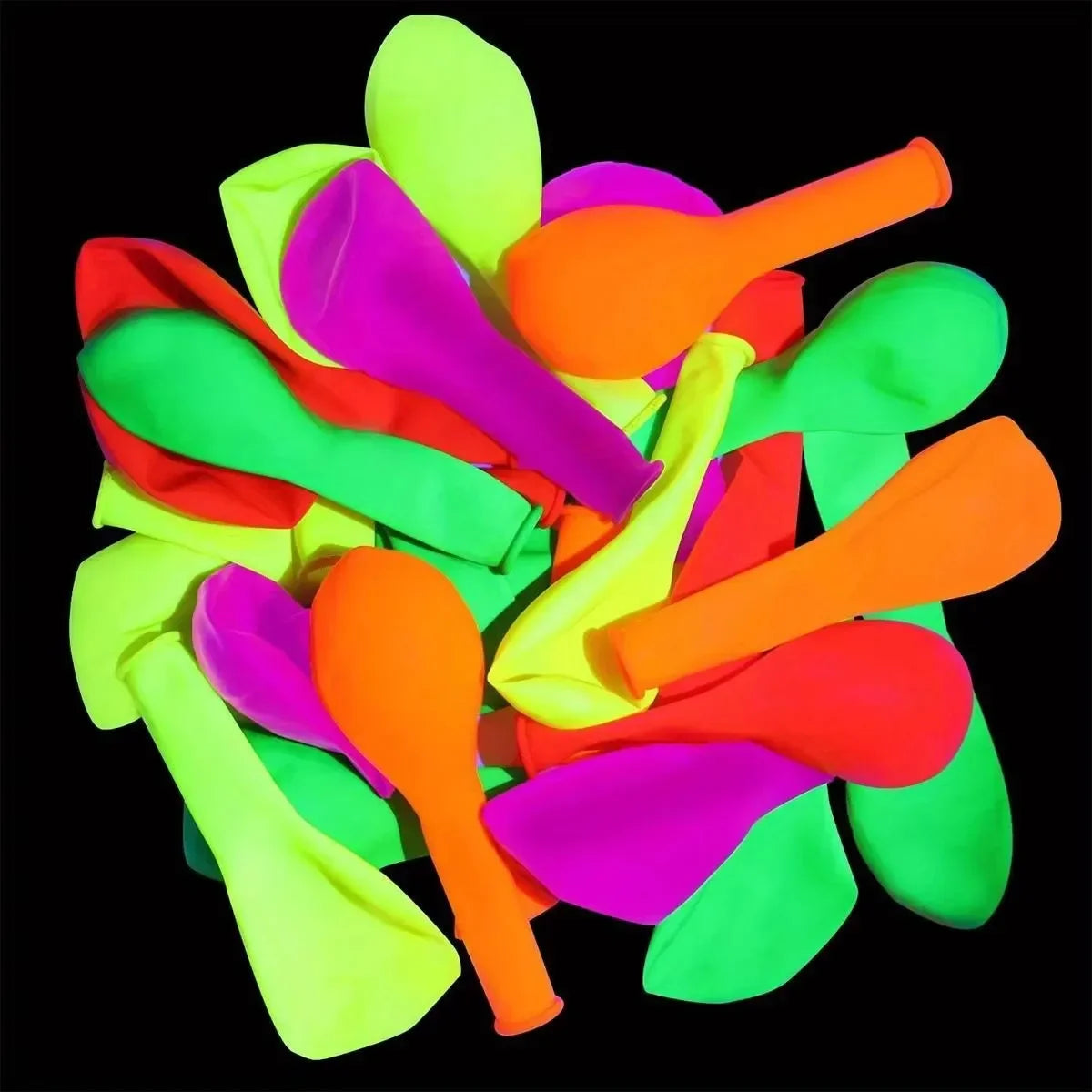 12pcs Neon Glow Balloons Reusable Glow in the Dark Baloon Neon Glow Party Balloon Fluorescent Birthday Party Decor Kids
