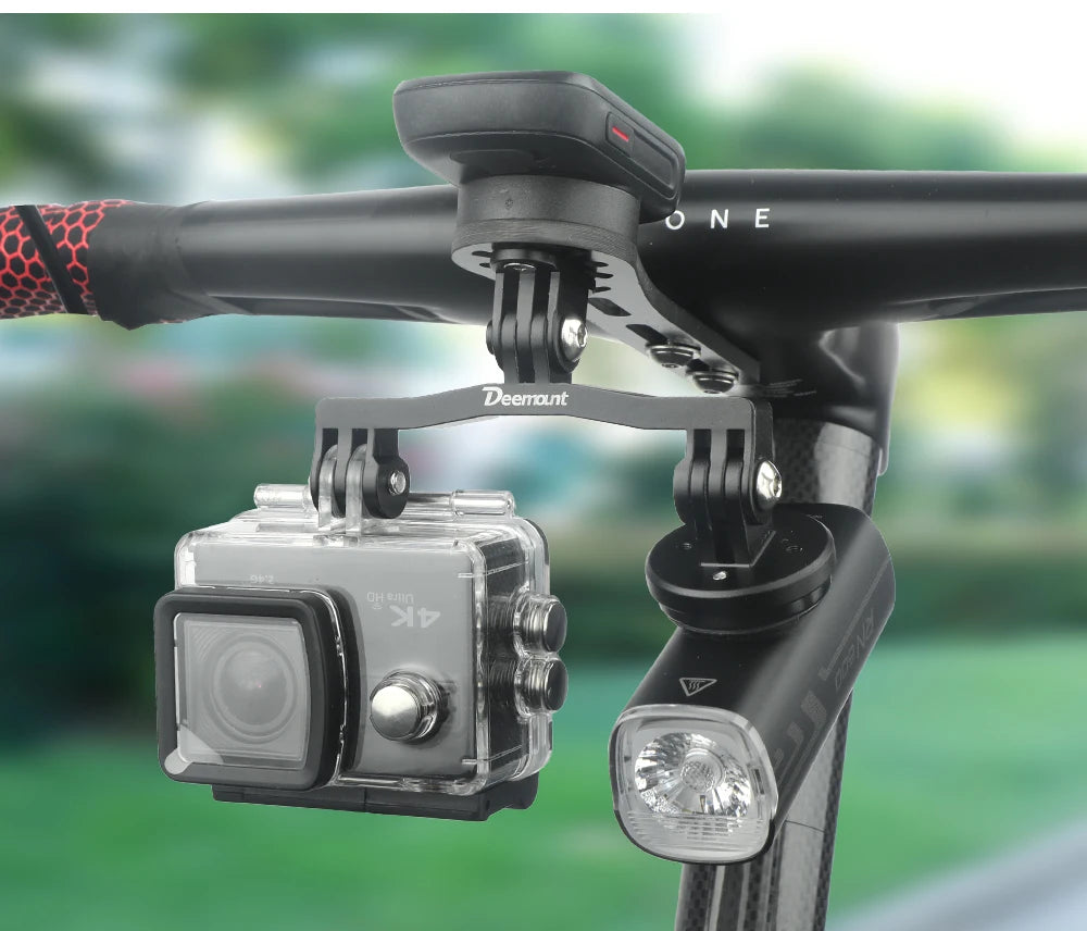Bicycle Integrated Handlebar Computer Bracket for Garmin Bryton Wahoo Road Bike Speedometer Headlight Carbon Fiber Mount Stand