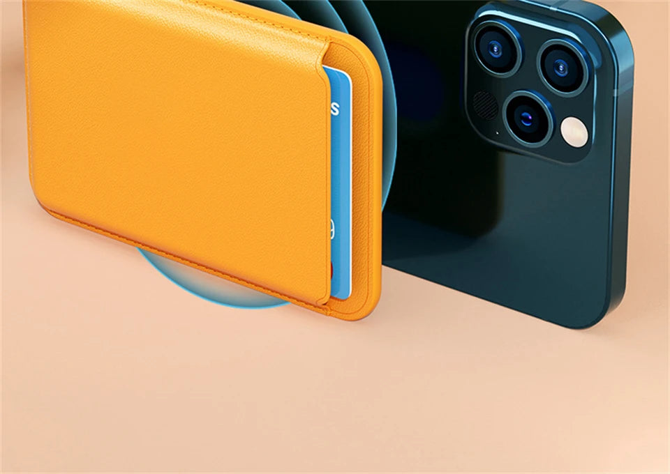 For Magsafe Magnetic Wallet Phone Case For iPhone 14 13 12 Pro Max Leather Card Holder Bag For iPhone 13 mini Cover Accessories
