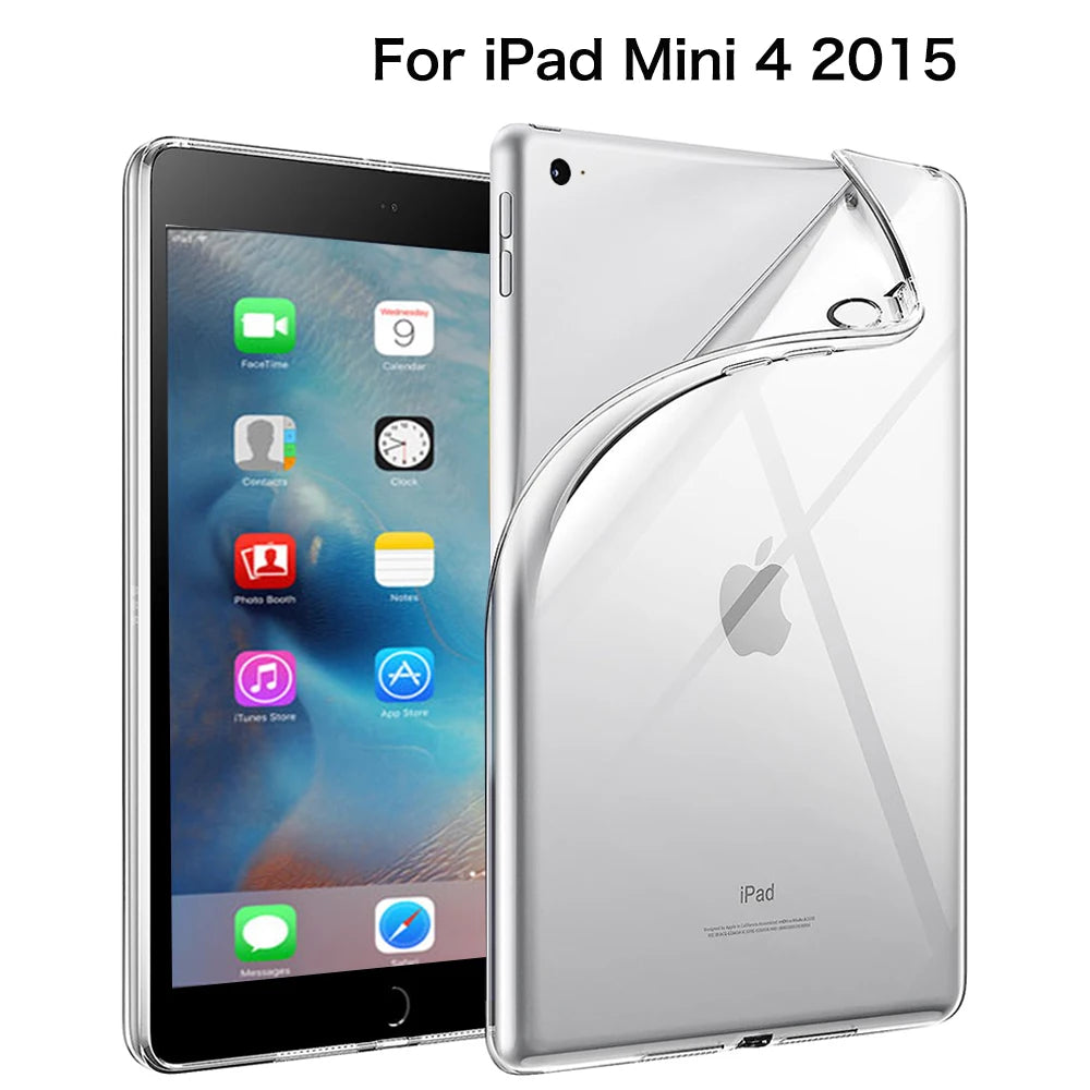 For iPad 10th 10.9 2022 7 8 9th Gen 10.2 Air 5 6 13 Case TPU Silicon Transparent Cover For iPad Pro 9.7 10.5 11 13 Mini 3 4 5 6