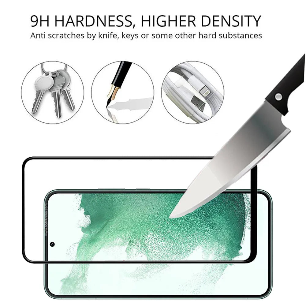 S25 S24 s23 s22 Tempered glass For Samsung S25 Screen Protector Galaxy S22 Fingerprint Unlock Glass Samsung Galaxy S23 S21 FE