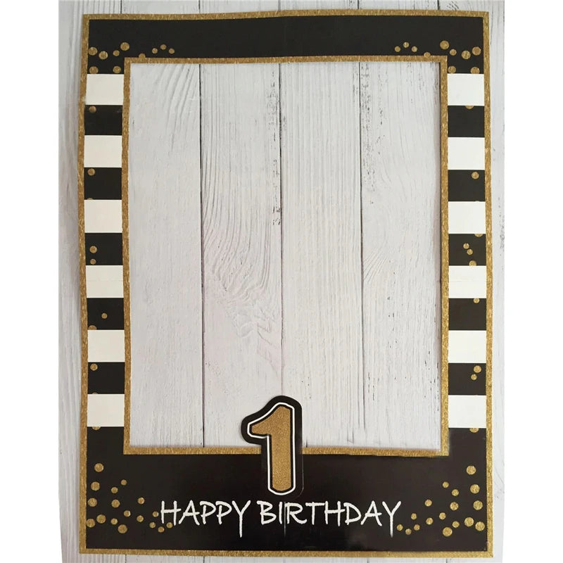 Birthday Photo Booth Frame Props ONE Year Old Birthday Party Decorations Adult Photo Booth Props 1/16/21/25/30/40/50/60th