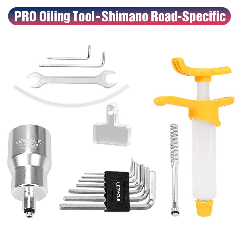 Lebycle MTB Road bicycle Alloy Bleeding kit for Shimano Brake Oil bleed Tool System Use Mineral Oil Brake Tools