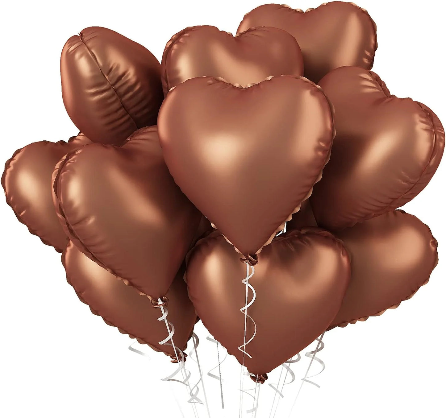 10pcs 18inch Heart Foil Balloons Pink Sage Green Heart Balloon for Birthday Party Valentines Day Wedding Anniversary Decorations