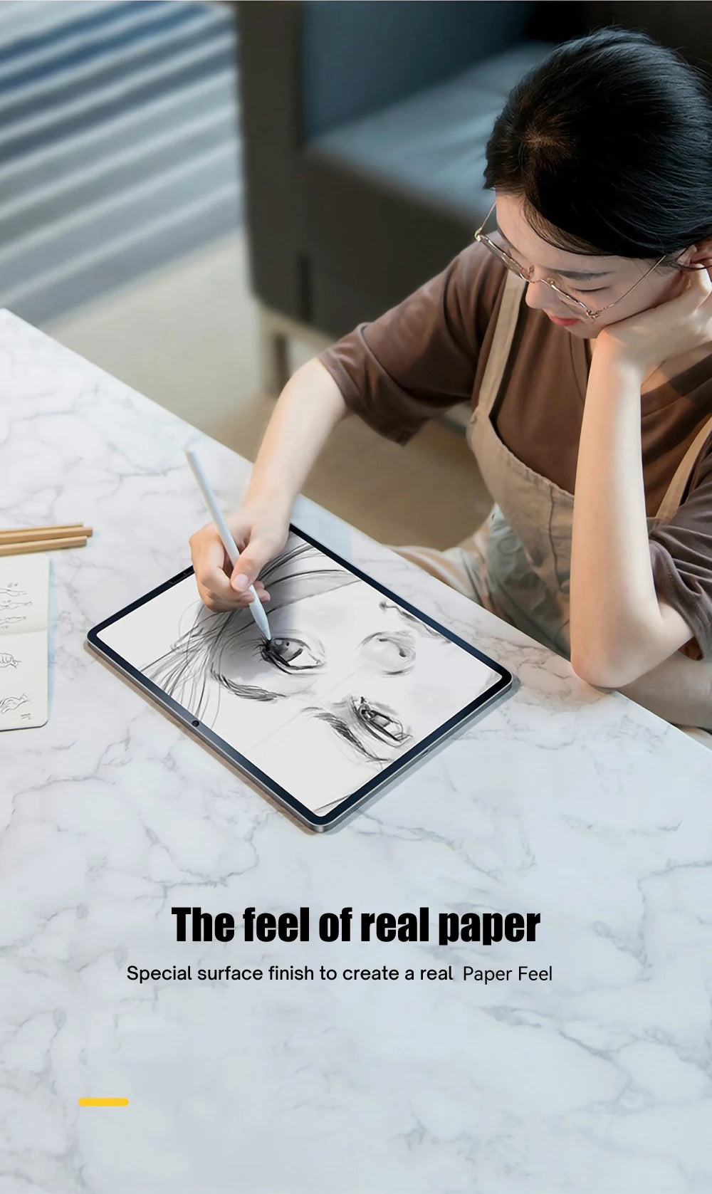 2Pcs Paper Feel Screen Protector For Samsung Galaxy Tab S9 S8 S7 S6 S6 Lite S5E S4 A8 A7 Lite A 10.1 10.5 Film Screen Protector