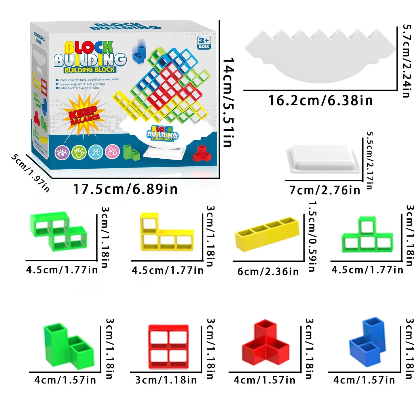 1 set 16pcs-32pcs Balance Pile Tabletop Game for Family and Friends - Interactive Parent-Child Puzzle Building Toy