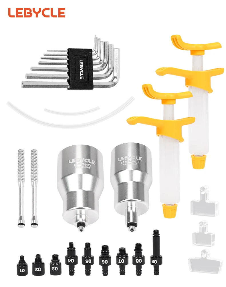 Lebycle MTB Road bicycle Alloy Bleeding kit for Shimano Brake Oil bleed Tool System Use Mineral Oil Brake Tools