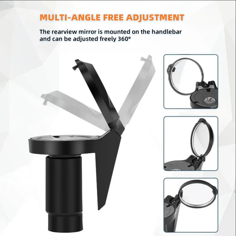 1 Pair Bicycle Rearview Mirror Universal Adjustable Convex Mirrors Rotate Handlebar End Mirror MTB Road Bike Accessories