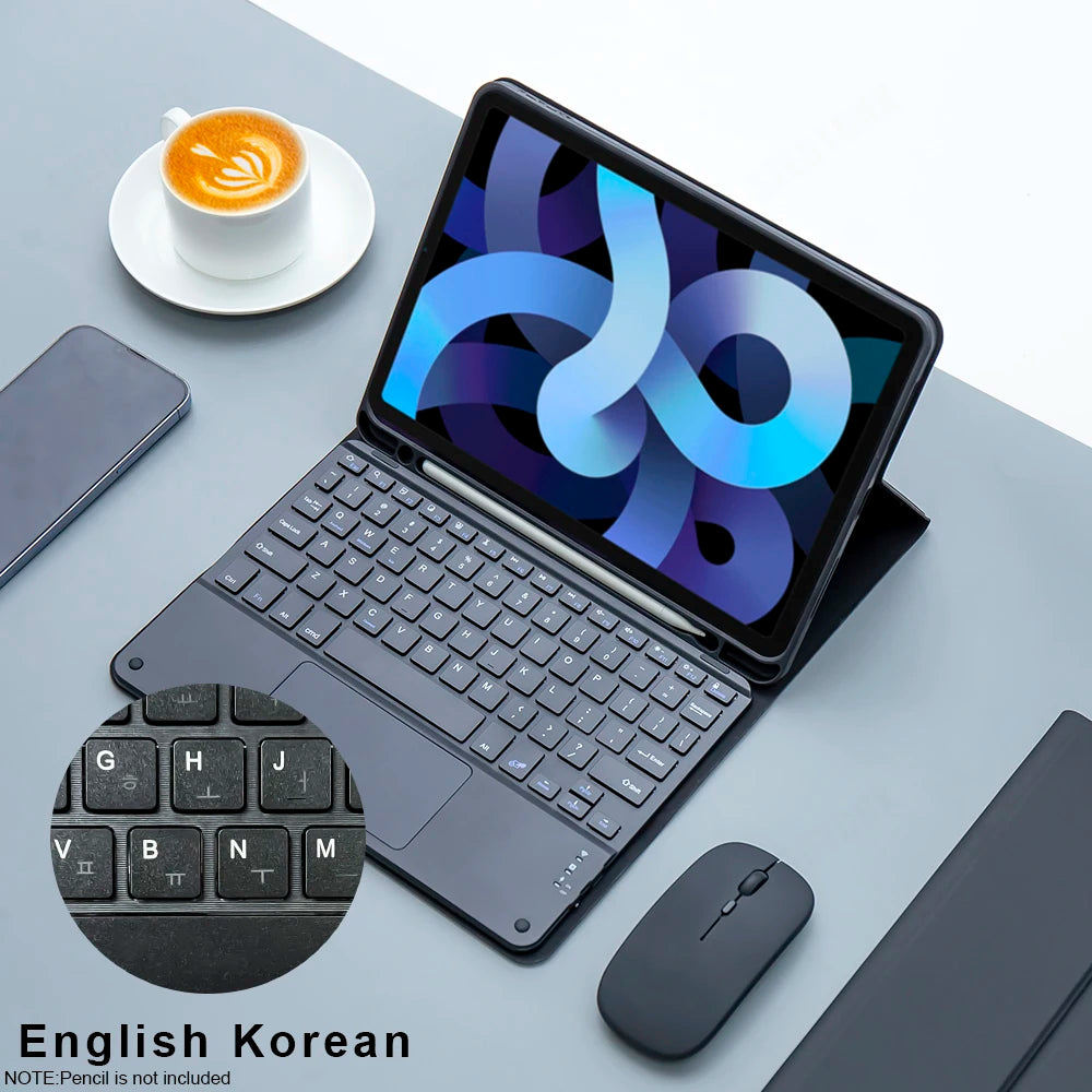 Magic keyboard Wireless Mouse For iPad 9th Generation Case 2021 iPad 10.2 7th 8th Gen Cover iPad Pro 11 2022 10th Air 5/4 Funda
