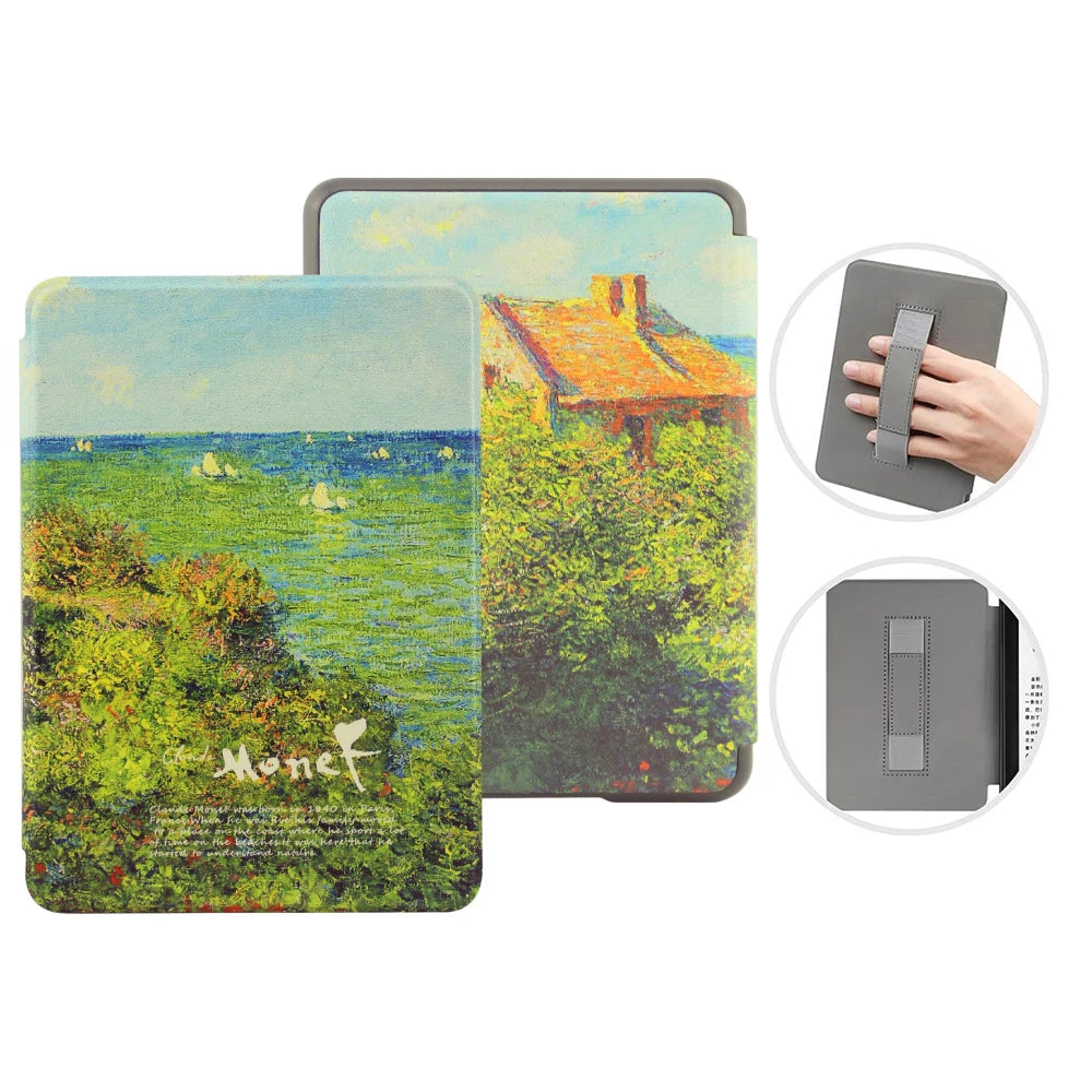 For Kindle 11th Generation 2024 Case 6'' with Hand Strap Kindle 6 inch Case Ebook C2V2L3 Auto Wake Sleep Cover PU Leather Funda