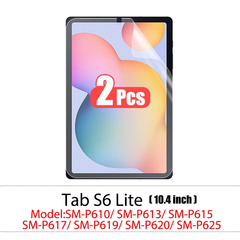 2pcs Pet Screen Protector For Samsung Galaxy Tab S7 Fe S9 Fe A9 Plus S6 Lite S7 S8 S9 A8 Plus Protective Clear Film No Glass