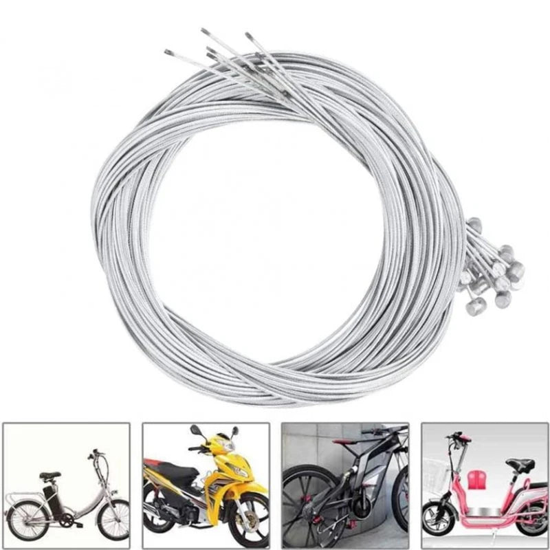 10/5/3/1PC 2M MTB Bicycle Brake Line Bicycle Speed Line Fixed Gear Shifter Gear Brake Cable Set Core Inner Wire MTB Road Bike