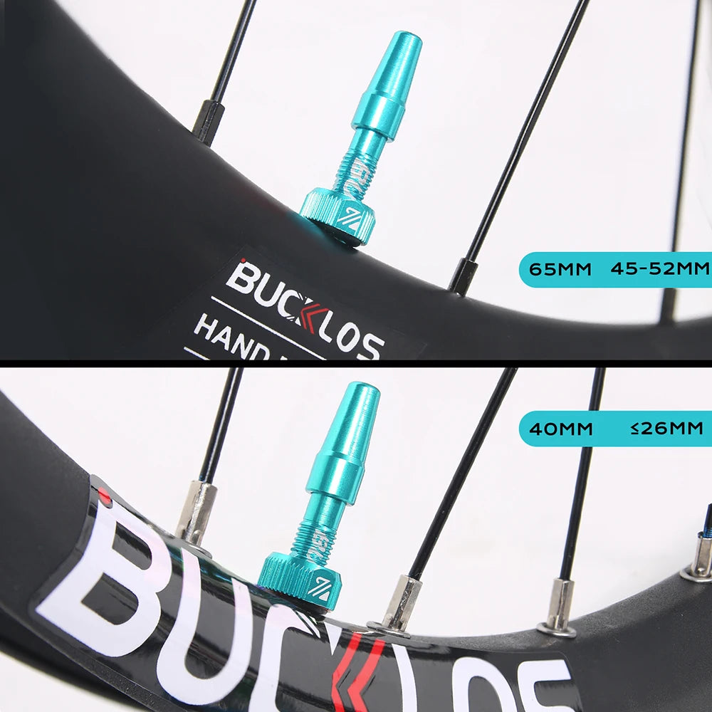 BUCKLOS Bike Tubeless Valve 40MM 44MM 55MM 60MM Road Mountain Bicycle Presta Valves High Quality Tire Nipple MTB Accessories