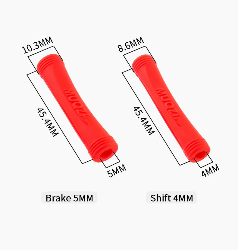 MUQZI 4/8pcs MTB Brake Shift Protection Sleeve Road Bike Frame Cable Housing Line Rubber Protector Cover Bicycle Accessories