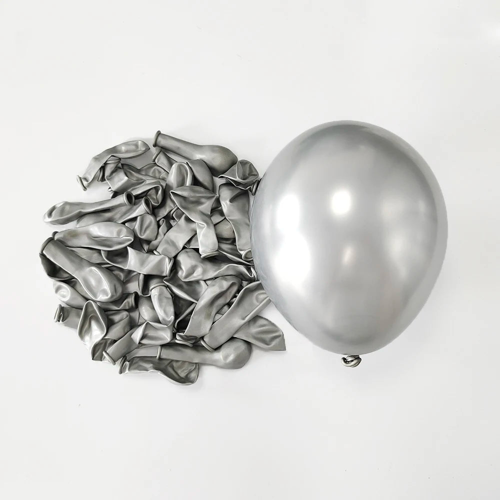 10Inch 10/30/50Pcs Latex Balloon Gold Silver Black Pink Xmax Balloon Wedding Happy Birthday Metallic Chrome Balloon Decoration