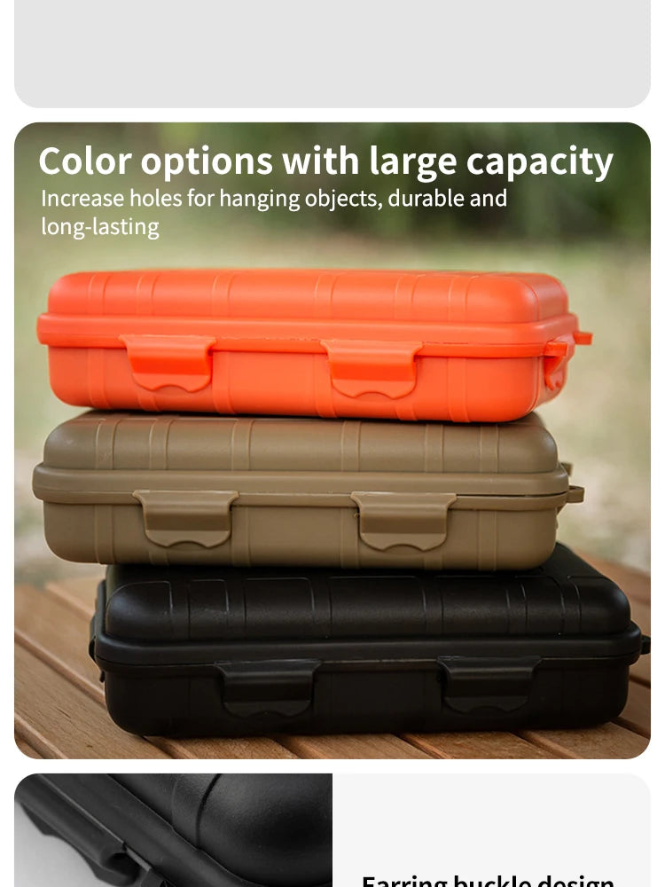EDC Tool Box Outdoor Camping Survival Kit Shockproof Waterproof Case Sealed Box Outdoor Survival Storage Box Small.