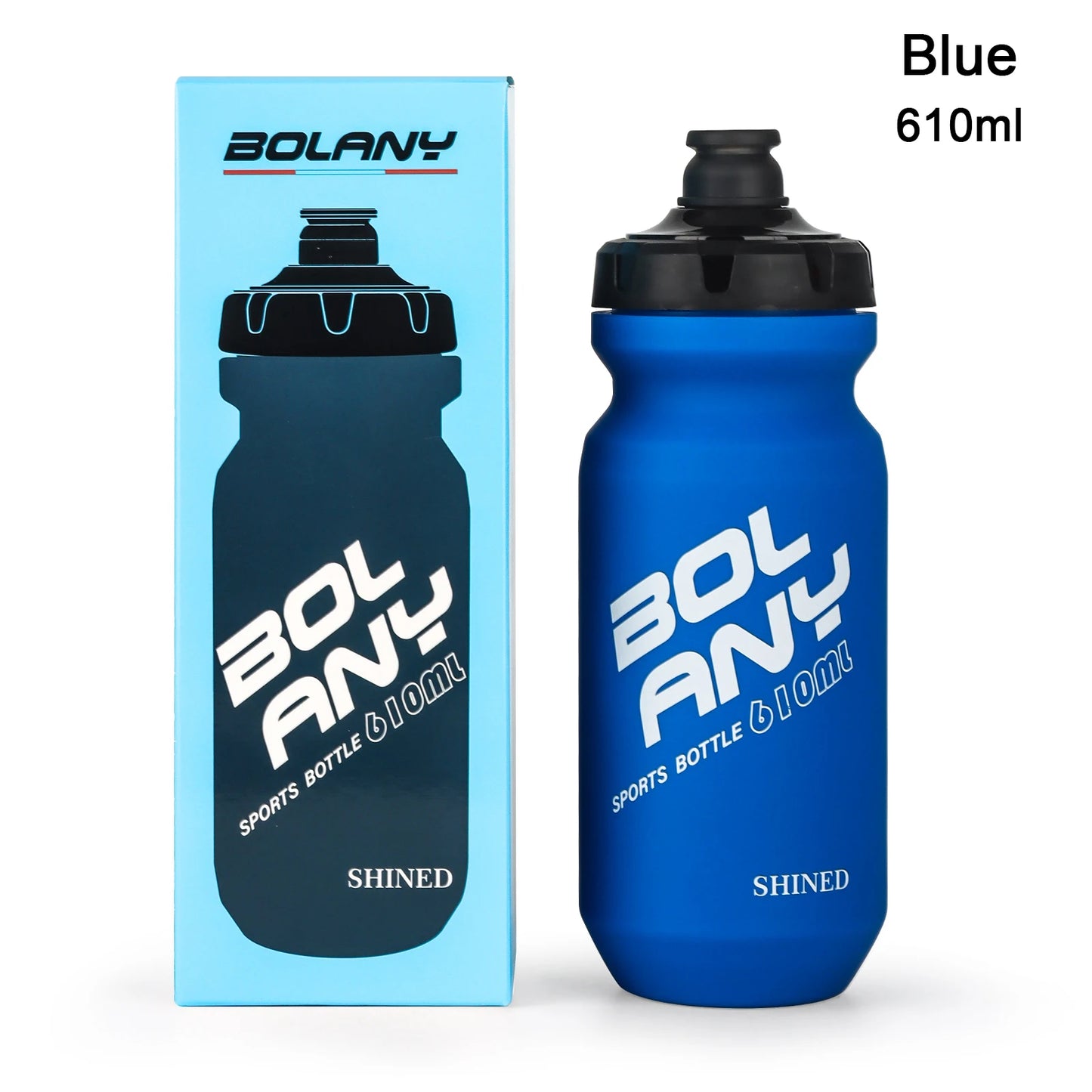 BOLANY 610ML PP Bicycle Water Bottle Squeeze Out Water Leak-Proof Cycling Outdoor Sports Water Bottle Fitness Plastic Water Cup