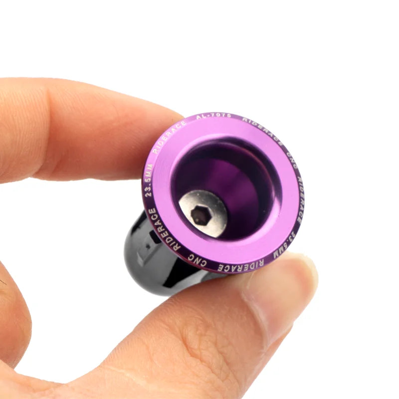RIDERACE Bicycle Grip HandleBar End Cap 23.5MM Aluminium Alloy Road Cycling Handle bar Grips Plugs Caps For MTB Mountain Bike