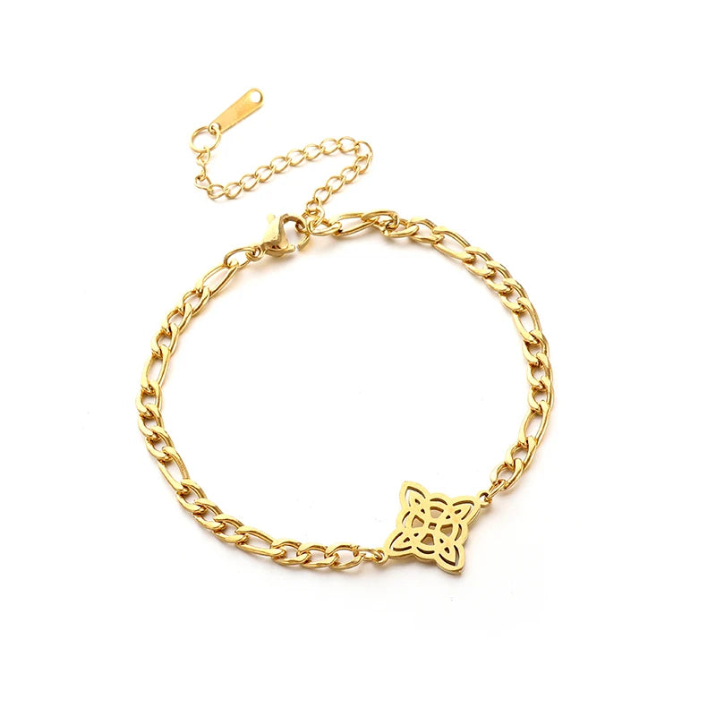 Delicate Shiny Zircon Star Bracelet for Women Simple Gothic Dark Angel Wings Trend Jewelry Girls Gift