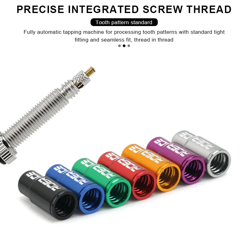 RIDERACE Bicycle Tire Valve Cap Aluminum CNC MTB Road Bike Tube Tyre Gas Nozzle Cover for AV FV Schrader Presta Valve Dustproof