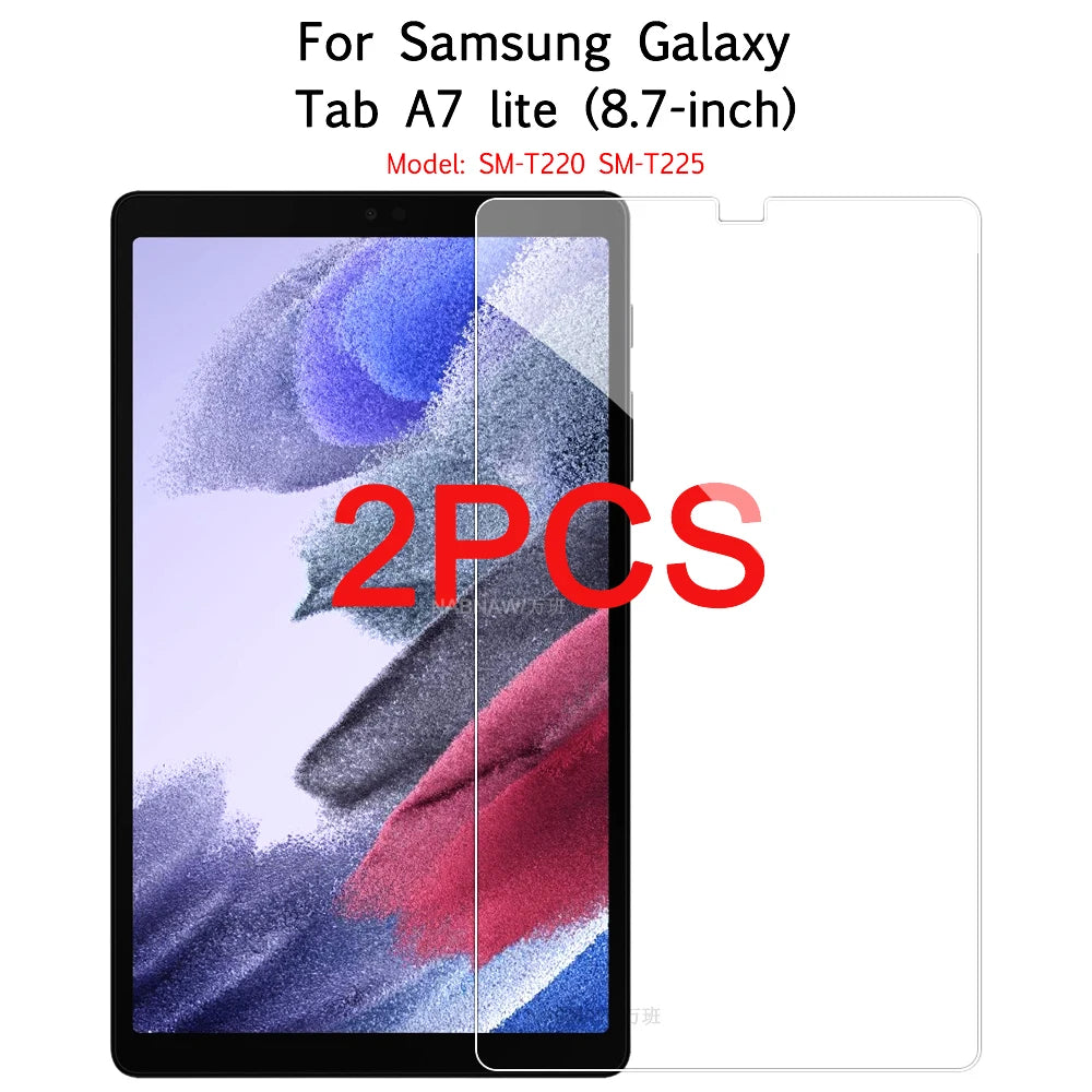 2PCS HD Scratch Proof Tempered Glass Screen Protector For Samsung Galaxy Tab A8 A7 lite A9 Plus S9 FE S8 S7 S5e S6 lite 2024
