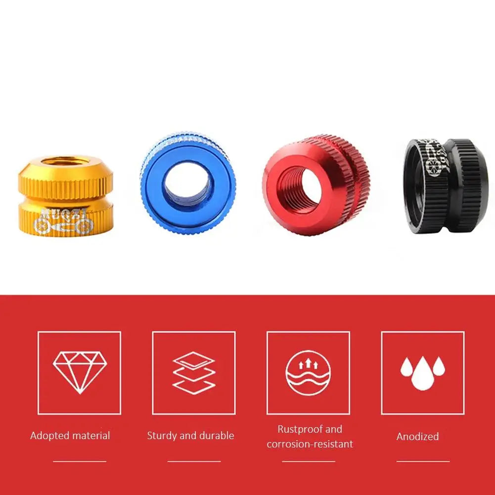 1~8pcs Tire Valve Nut Bike Vacuum Tire Presta Valve Screw Bicycle Valve Cover Tools Cycling Tire Repair MTB Bike Accessories