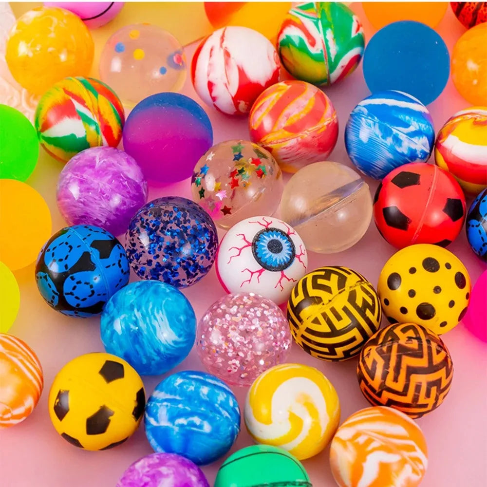 10/20/30/40/50Pcs Bouncy Ball Toys Kid Birthday Party Favors Gifts for Guests Rubber Bouncing Ball Prizes