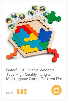 New 20 Piece Montessori 3d Puzzle Cartoon Animal Vehicle Jigsaw Wood Puzzle Game Early Learning Educational Toys For Children