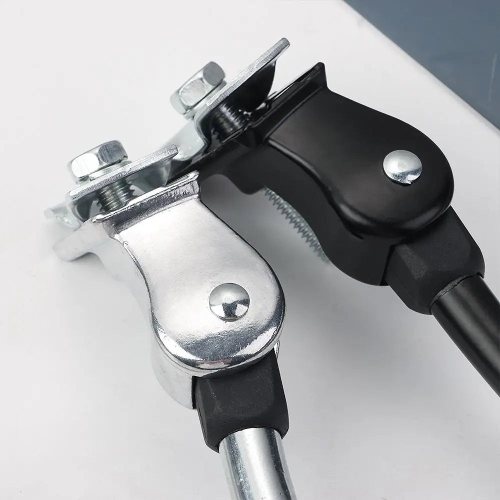 Heavy Kick Stand Duty Adjustable Mountain Bike Bicycle Cycling Prop Side Rear Alloy Kick Stand Bicycle Parts Sports Black Silver