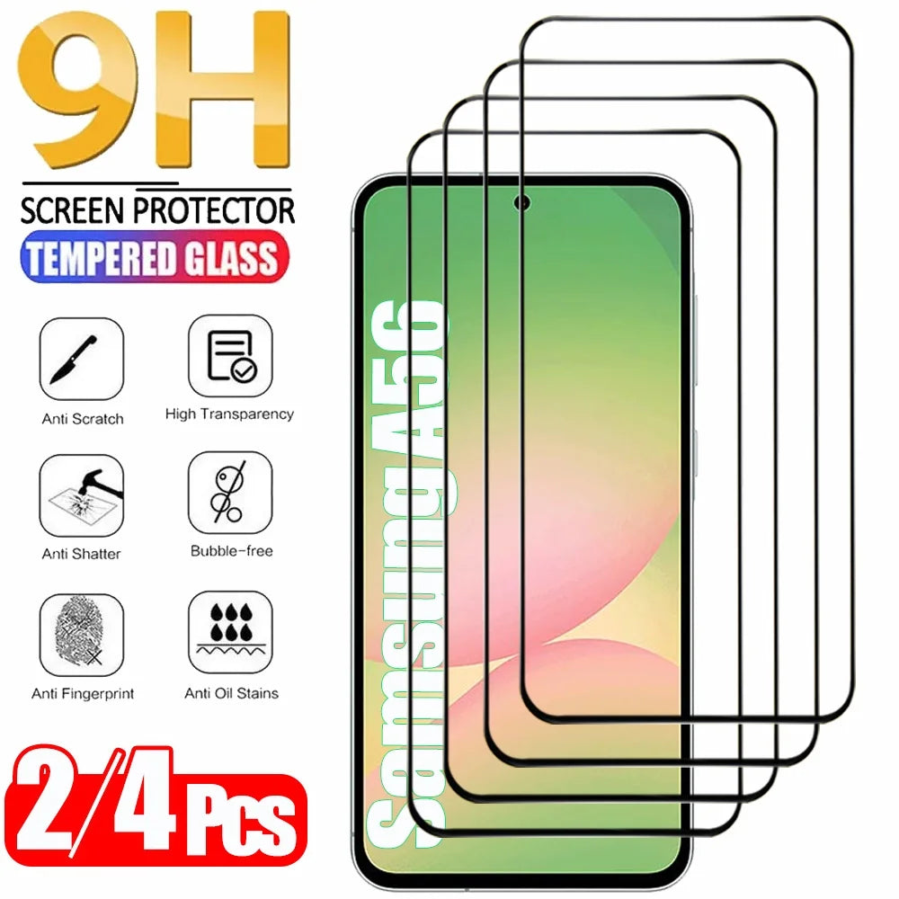 S25 Ultra HD Protective Glass For Samsung Galaxy S25 S24 Ultra Screen Protector A56 A36 A26 A55 A54 A53 A15 A16 A25 A35 A14 A24 A34 Tempered Glass S21 S22 S23 Plus Pelicula Cristal Templado S23 S24 FE Phone Front Film