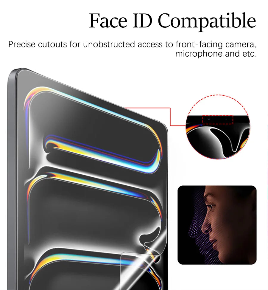 3Pcs Paper Feel Like Screen Protector For ipad Air 11 Pro 13 2024 10th 9th Generation 8 7 6 Air 5 4 Pro 11 12.9 10.5 No Glass