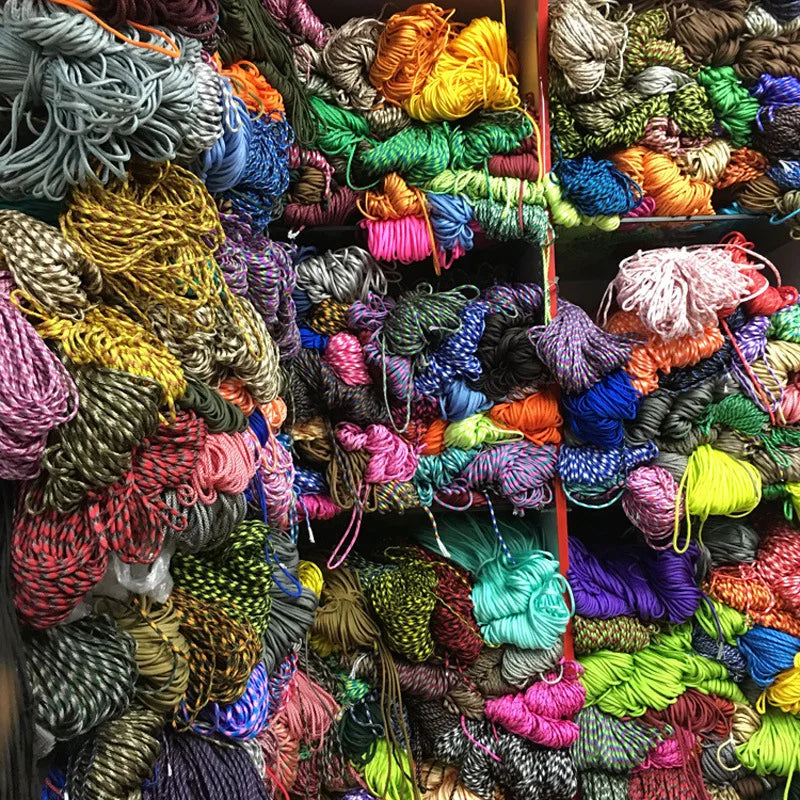 7 Cores 550 Paracord Cord 5 15 30 M Dia.4mm For Outdoor Camping Survival Lanyard Parachute Rope Hiking Tent Accessory