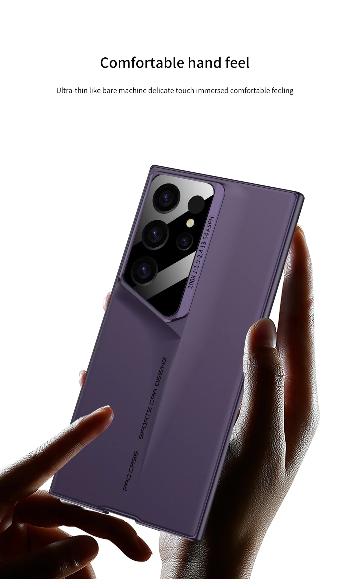 Ultrathin Blade Mecha Hard PC Matte Phone Case For Samsung Galaxy S24 S23 S22 S25 Ultra Lens Protection Frosted Shockproof Cover