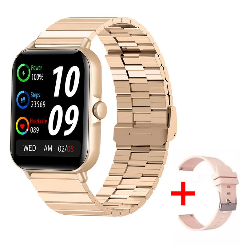 2024 2.01'' Smart Watch Bluetooth Call Play Music Smartwatch Fitness Sport Waterproof Watches for Men Women iPhone Android
