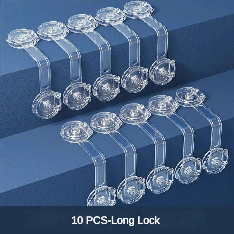 5/10pcs Children Safety Lock Multifunctional Pair Lock Baby Anti Pinch Hand Drawer Refrigerator Cabinet Door Baby Safety Lock