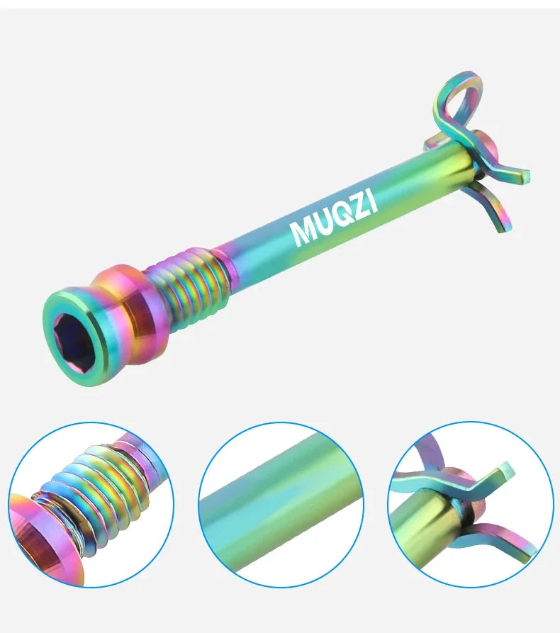 MUQZI 2pcs Disc Brakes Caliper Titanium Alloy M4 Fixing Bolts Bicycle Disc Brake Pad Ultralight Mount Screws Cycling Accessories