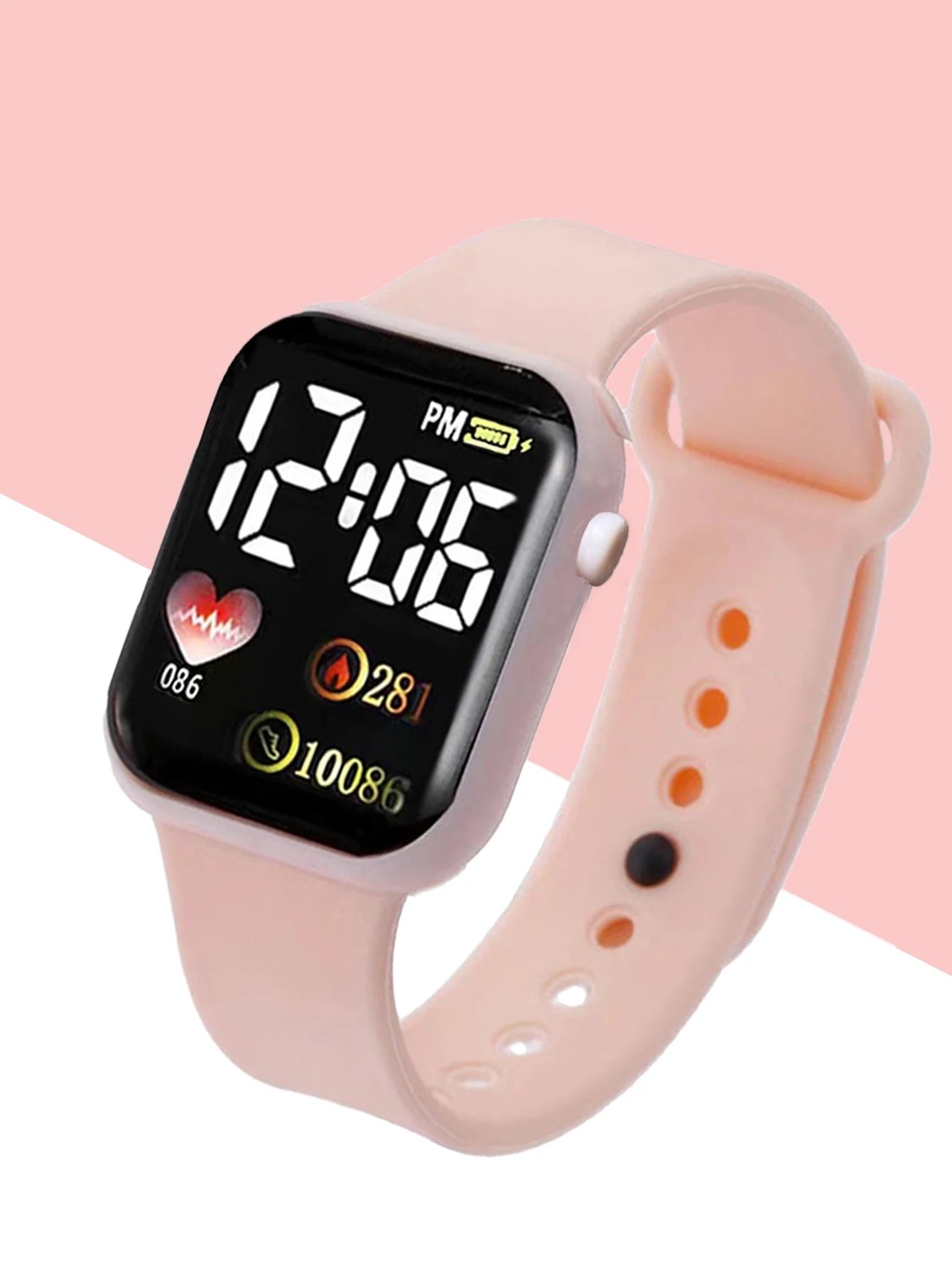 1pcs Ladies Love Pink Silicone LED Electronic Watch +1pcs Unicorn Crystal Bracelet Set for MOTHER'S Day Exclusive Gift