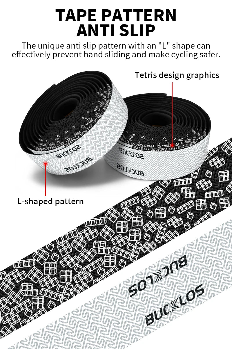 BUCKLOS Bicycle Handlebar Tape Comfortable Anti Slip Bike Handle Bartape Strap Shock Absorbing Road Racing Cycling Grip Tapes