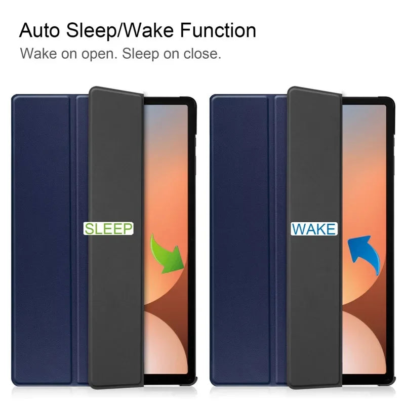 For Samsung Tab S10 Ultra Case 14.6 Inch SM-X920 Flip Case Tri-Folding Stand Magnetic Smart Cover for Galaxy Tab S10 Ultra Cover