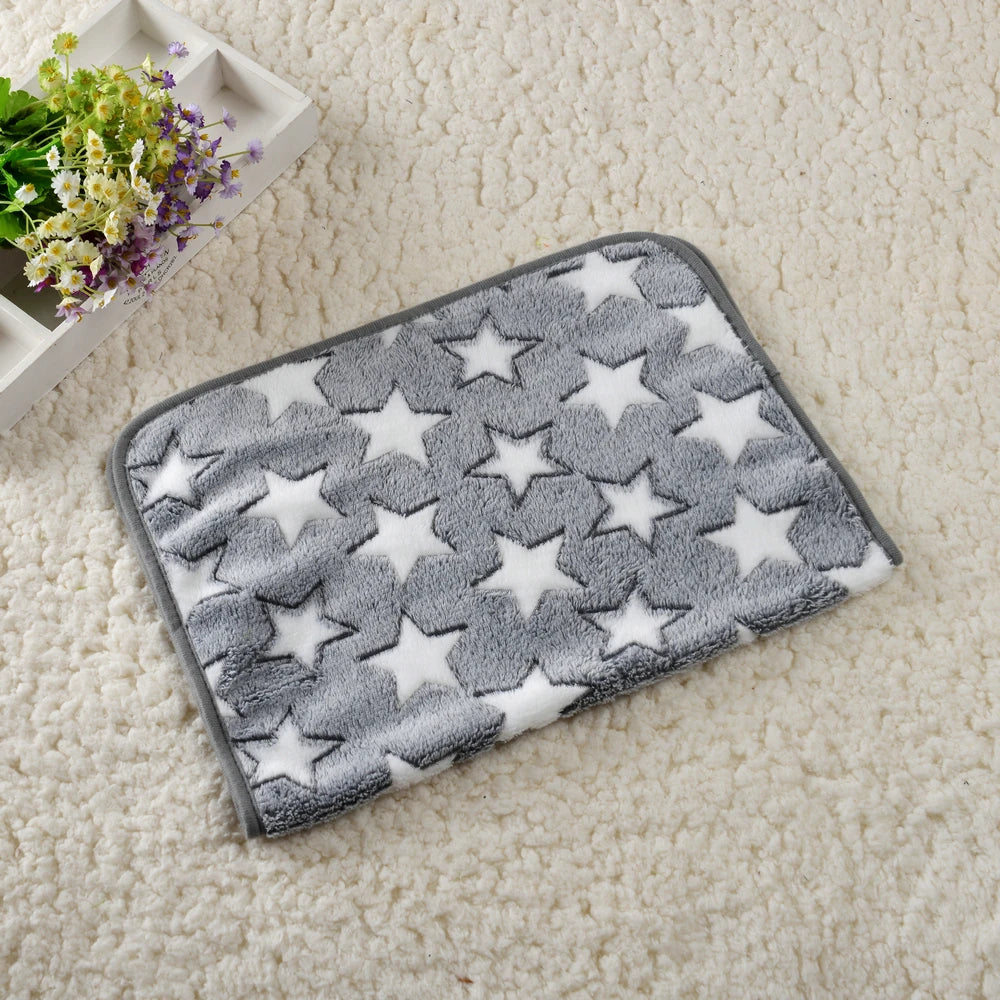 Soft Cozy Dog Bed Mat For Small Large Dogs Bone Star Avocado Print Warm Mattress Pet Cat Sleeping Blanket Puppy Travel Supplies