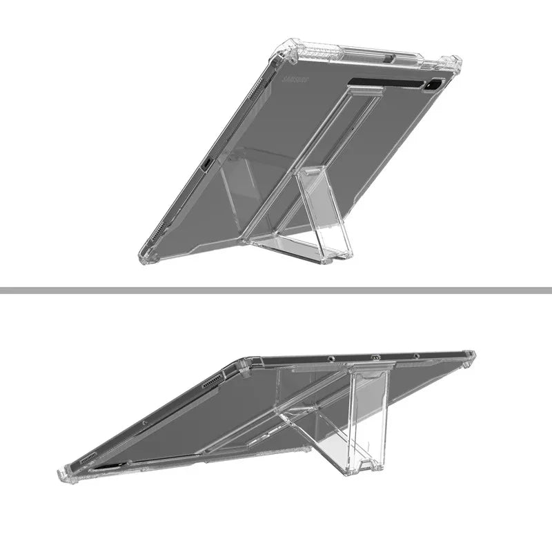 Airbags Shockproof TPU Cover For Samsung Galaxy Tab S10 Ultra S9 FE S8 Plus S7 14.6 12.4 11 Pencil Holder Case with Kickstand