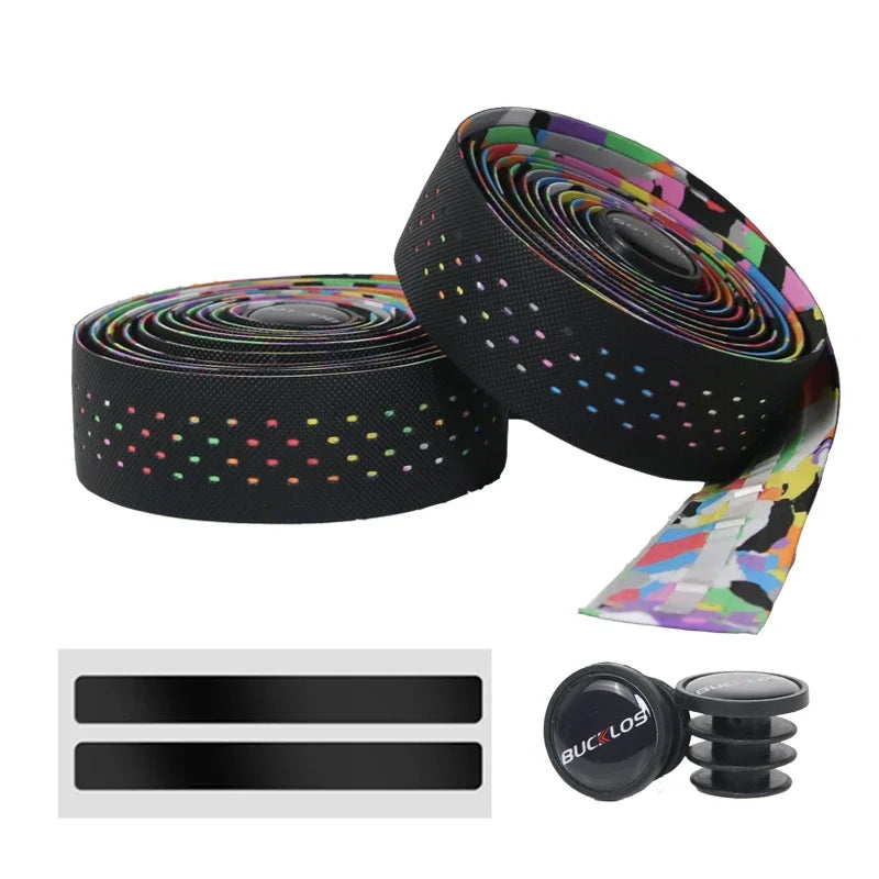 BUCKLOS Road Bike Handlebar Tape Soft PU EVA Gravel Bicycle Bar Tape Anti-Slip Shock Absorption Breath Grip Tape Cycling Parts
