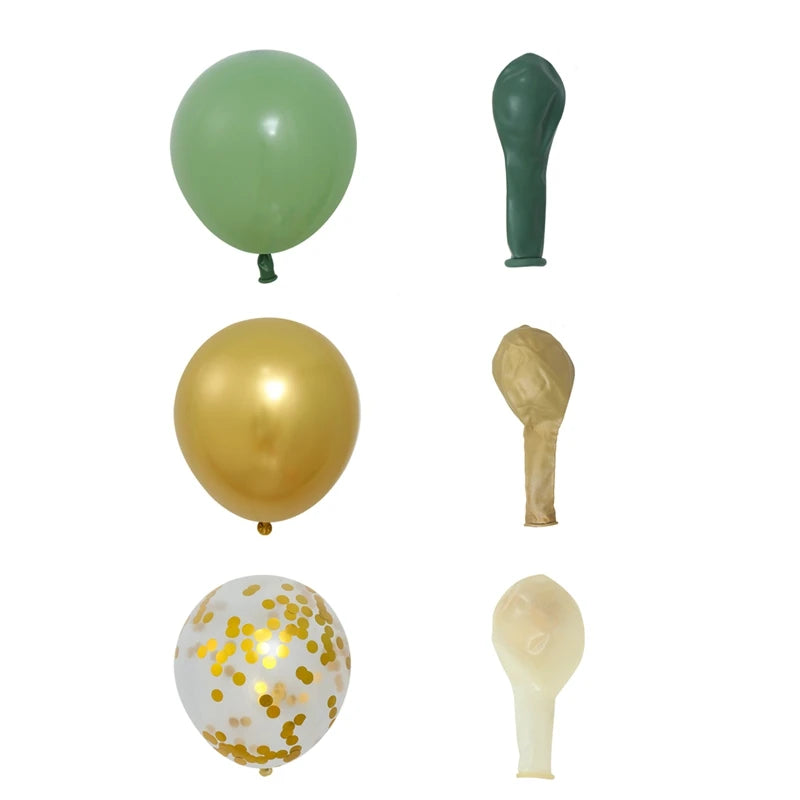 Green Balloon Garland Arch Kit Jungle Safari Party Baloon Birthday Party Decor Kids Baby Shower Wild One Wedding Latex Ballons