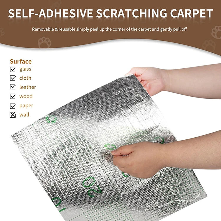Self-Adhesive Carpet Cats Scratch Board Wall Anti Cat Scratch Sofa Diy Cats Scratch Board Sofa Protection Paws Sharpen Trimmable