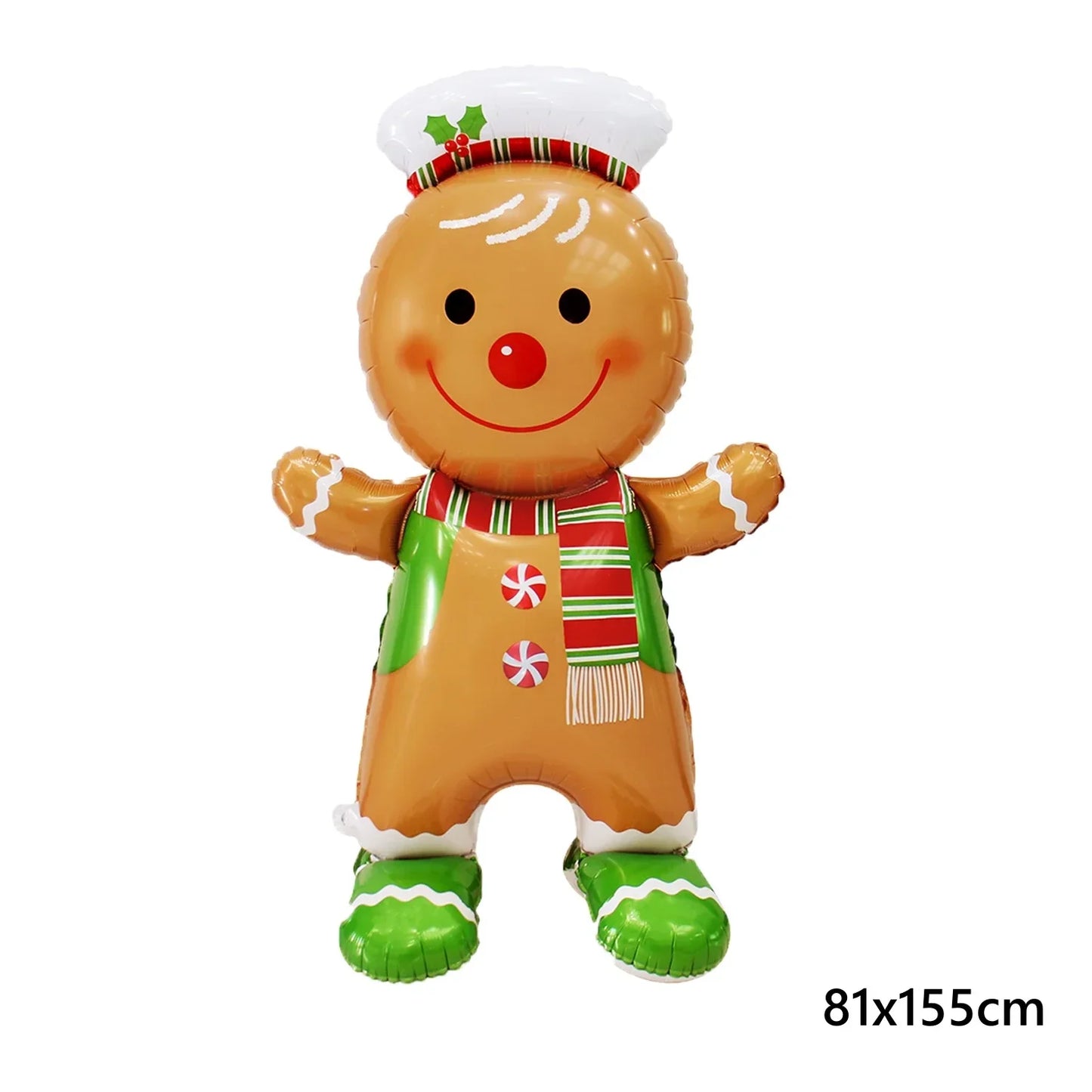 1pc New Extra Large Standing Santa Claus Foil Balloon Christmas Holiday Party Decoration New Year Birthday Supplies Easter Gift
