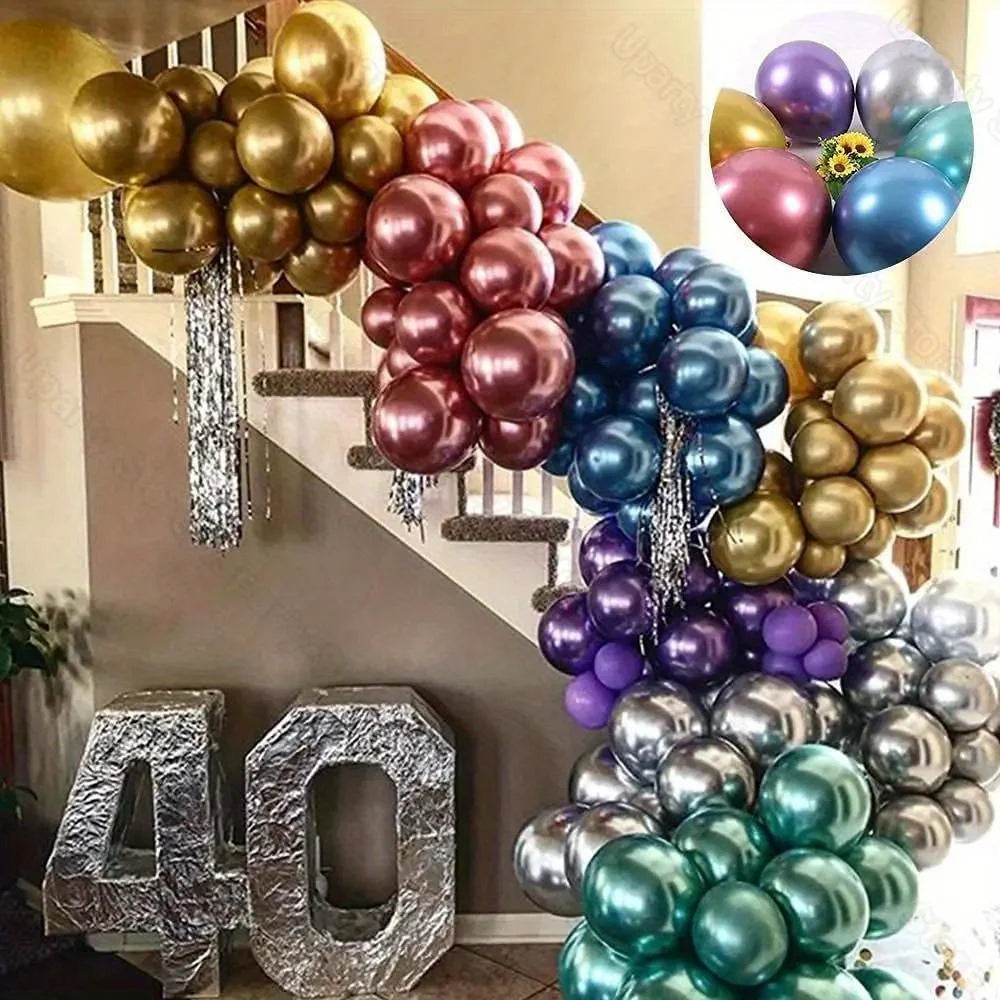 50pc Metal Balloon Wedding Arrangement New House Decoration Birthday Party Holiday Ceremony 10 Inch Latex Balloon Thickening