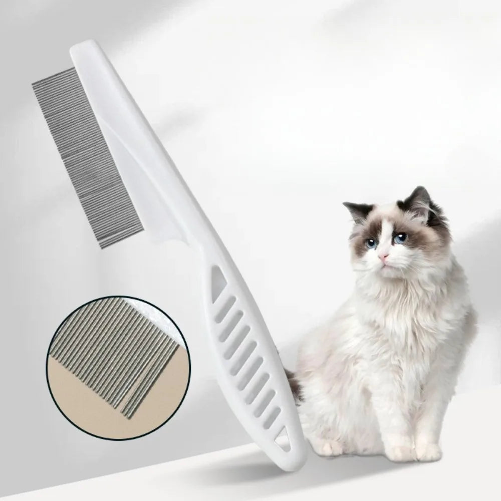 Pet Hair Shedding Comb Stainless Steel Flea Comb for Cat Dog Pet Comfort Flea Hair Grooming Comb Pet Cleaning Supplies 