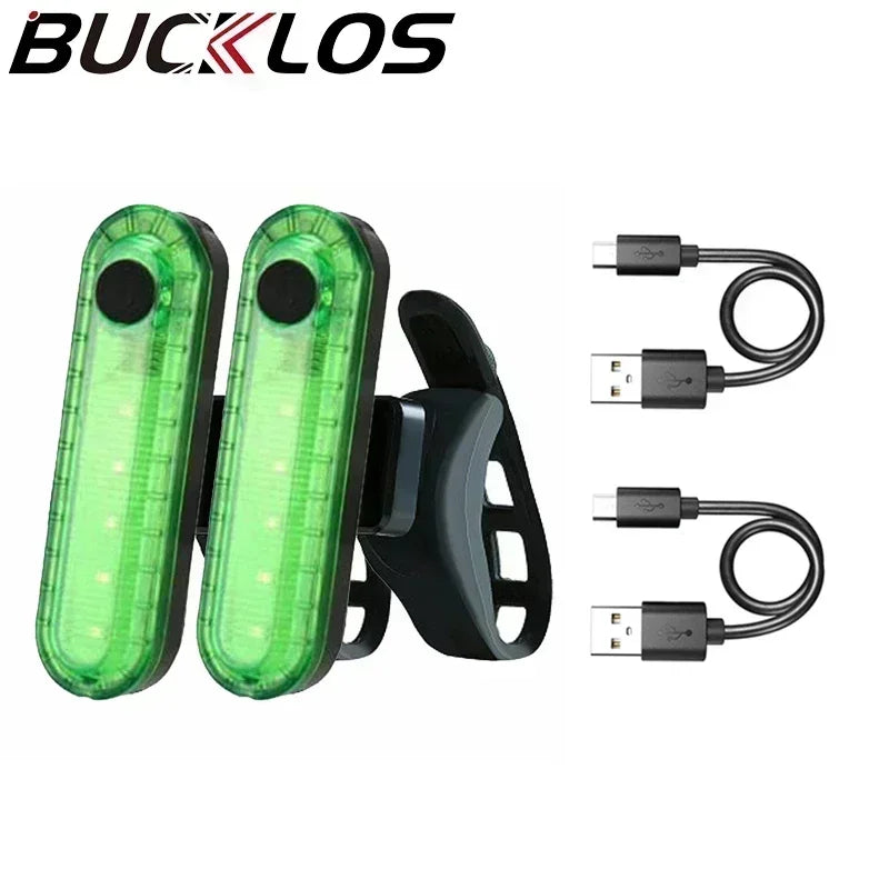 2PCS Bike Taillights USB Rechargeable Rear Lamp Ultra Bright Tail Light 220mAh LED Waterproof Riding Warning Red Bicycle Light